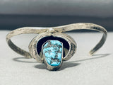 Elegant Vintage Native American Navajo Sleeping Beauty Turquoise Sterling Silver Bracelet-Nativo Arts