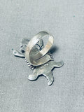Amazing Vintage Native American Navajo Sterling Silver Southwestern Toad Ring-Nativo Arts