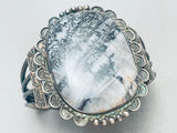 One Of The Best Ever Vintage Native American Navajo Grey Agate Sterling Silver Bracelet-Nativo Arts