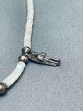 Hand Carved Indian Head Vintage Navajo Sterling Silver Necklace Old-Nativo Arts