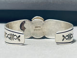 Beautiful Vintage Signed Native American Navajo Blue Gem Turquoise Sterling Silver Bracelet-Nativo Arts