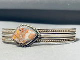 Stunning Vintage Native American Navajo Jasper Sterling Silver Bracelet-Nativo Arts