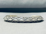 Impressive Native American Navajo Signed Sterling Silver Waylen Plummer Bracelet-Nativo Arts