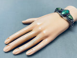 Important Vintage Native American Navajo Damale Turquoise Sterling Silver Bracelet-Nativo Arts