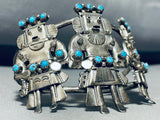 One Of The Best Vintage Navajo Kachina Turquoise Sterling Silver Bracelet-Nativo Arts