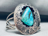 One Of The Best Vintage Native American Navajo Spiderweb Turquoise Sterling Silver Bracelet-Nativo Arts