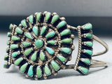 One Of The Best Vintage Native American Zuni Green Turquoise Sterling Silver Bracelet-Nativo Arts