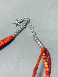 Starfish Vintage Southwestern Coral Sterling Silver Necklace-Nativo Arts