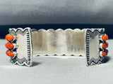 The Best Eyes Of Coral Native American Navajo Sterling Silver Bracelet Cuff-Nativo Arts