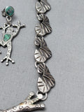Incredible Vintage Southwest Frog Sterling Silver Turquoise Necklace Old-Nativo Arts