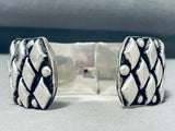The Best Vintage Native American Navajo Rhombus Shape Works Sterling Silver Bracelet-Nativo Arts