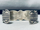 Dave Reeves Important Vintage Native American Navajo Turquoise Sterling Silver Bracelet-Nativo Arts