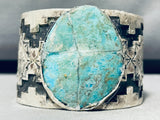 4 Directions Symbolic Navajo Turquoise Sterling Silver Bracelet Cuff-Nativo Arts