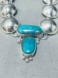 Important Vintage Apache Carlyne Apachito Turquoise Sterling Silver Necklace-Nativo Arts
