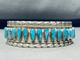 Tears Of Joy Turquoise!! Vintage Native American Navajo Sterling Silver Bracelet Cuff-Nativo Arts