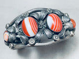 The Best Vintage Native American Navajo Camelion Sterling Silver Leaf Bracelet-Nativo Arts