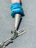 One Of The Best Vintage Native American Navajo Thomas Singer Sterling Silver Necklace-Nativo Arts