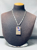 Important Vintage Navajo Ric Laselute Inlay Sterling Silver Necklace-Nativo Arts