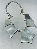 Tommy Charlie Rare Vintage Native American Navajo Sterling Silver Unique Necklace-Nativo Arts