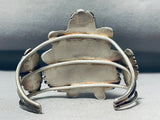 One Of The Most Unique Vintage Native American Navajo Leaf Sterling Silver Turquoise Bracelet-Nativo Arts