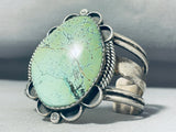 Gigantic Native American Navajo Green Turquoise Sterling Silver Bracelet-Nativo Arts