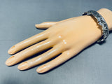 Betty Bitsi Horses Hand Carved Vintage Native American Navajo Sterling Silver Bracelet-Nativo Arts