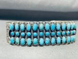 One Of The Best Vintage Native American Navajo Herm Smith Turquoise Sterling Silver Bracelet-Nativo Arts