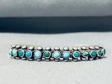 Authentic Vintage Native American Navajo Blue Green Turquoise Sterling Silver Bracelet-Nativo Arts
