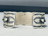 Very Rare Vintage Native American Navajo Larimar Sterling Silver Bracelet-Nativo Arts