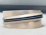One Of The Most Unique Vintage Native American Navajo Contemporist Sterling Silver Bracelet-Nativo Arts