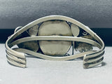 Superior Vintage Native American Zuni Bird Inlay Turquoise Sterling Silver Bracelet-Nativo Arts