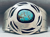 One Of The Best Vintage Native American Navajo #8 Turquoise Sterling Silver Bracelet-Nativo Arts