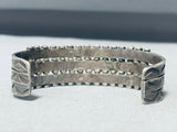 Optimum Early 1930's Vintage Native American Zuni Snake Eyes Turquoise Sterling Silver Bracelet-Nativo Arts