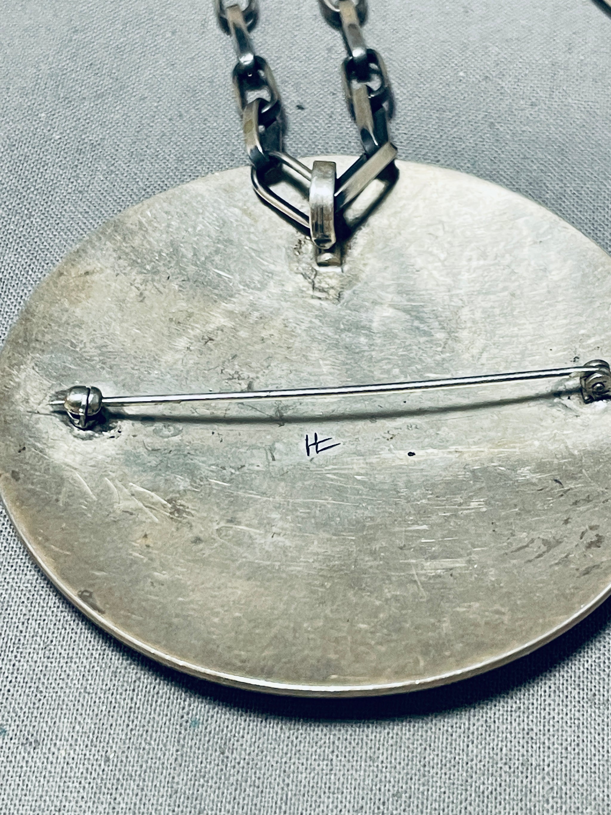 Fascinating Vintage Native American Hopi Sterling Silver Sunface 