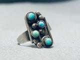 Wonderful Vintage Native American Navajo Turquoise Sterling Silver Ring-Nativo Arts
