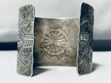 Gigantic Hand Tooled Vintage Native American Navajo Early Century Bracelet Cuff-Nativo Arts