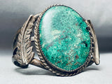 Museum Quality Vintage Native American Navajo Chrysocolla Sterling Silver Bracelet-Nativo Arts