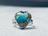 Turquoise Heart Vintage Southwest Sterling Silver Ring-Nativo Arts