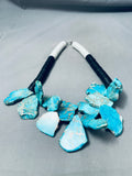 174 Grams Turquoise Nugget Vintage Native American Navajo Heishi Sterling Silver Necklace-Nativo Arts