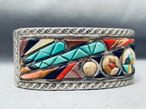 Best Victor Moses Begay Vintage Native American Navajo Turquoise Inlay Sterling Silver Bracelet-Nativo Arts