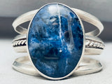 Very Rare Sodalite!!! Vintage Native American Navajo Sterling Silver Bracelet Cuff-Nativo Arts