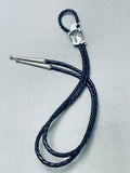 Intricate Eagle Vintage Native American Zuni Sterling Silver Bolo Tie-Nativo Arts