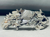 School Of Fish Vintage Southwest Sterling Silver Bracelet Cuff-Nativo Arts