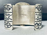 Enormous Vintage Native American Navajo Spiderweb Turquoise Sterling Silver Bracelet-Nativo Arts
