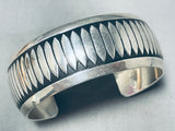 Signed Native American Navajo Sterling Silver Bracelet-Nativo Arts