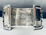 Rob Kelley Noreen Vintage Native American Navajo Garnet Sterling Silver Row Bracelet-Nativo Arts