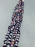 Dropdead Fab!! Vintage Santo Domingo Purple Shell Sterling Silver Necklace-Nativo Arts