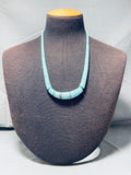 Gorgeous Vintage Santo Domingo Turquoise Sterling Silver Necklace-Nativo Arts