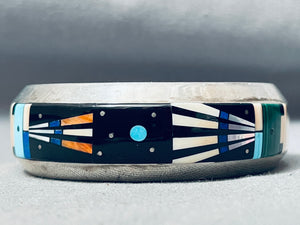 Tsosie Kachina Vintage Native American Navajo Turquoise Inlay 