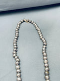 Native American Early 1900's Hand Tooled Vintage Navajo Coin Or Sterling Silver Necklace Old-Nativo Arts